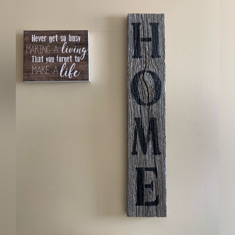 Barn Wood ‘Home’ Sign